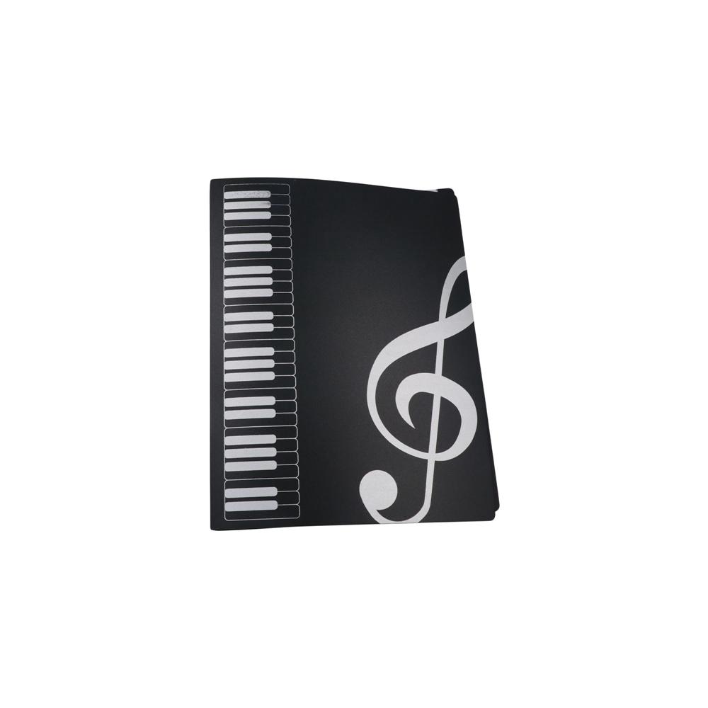 80 Pages Music Score Storage Organizer Plastic Piano Paper Sheets Folder  for School Office