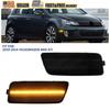 Для 2010-2014 VW MK6 Golf GTI Передний Оранжевый Светодиодный Боковой Габаритный Фонарь Затемненная Пара