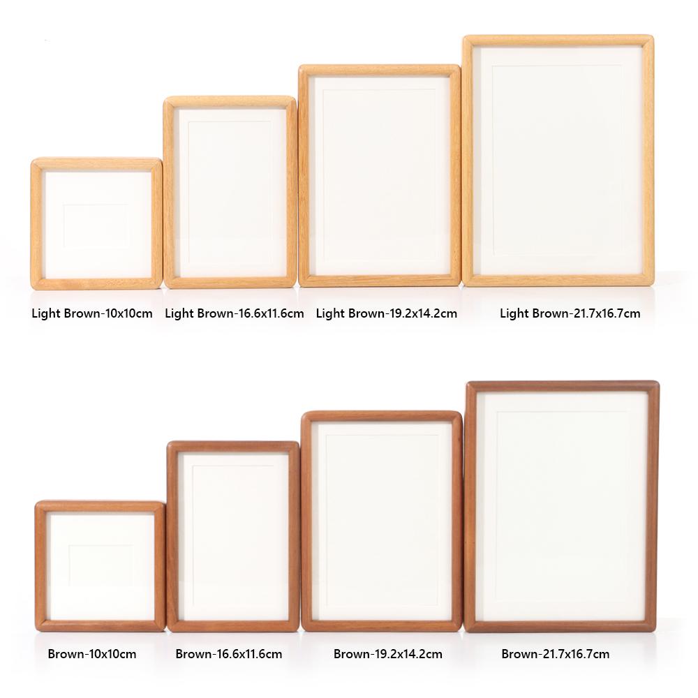 New 6/7/8 Inch Black Walnut Photo Frame Real Wooden Handmade Mortise Tenon Photo Frame Simple Picture Frame