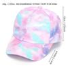 Duck Tongue Design Peaked Cap Tie-dye Print Visor Cap Kids Baseball Cap  For Children Girls