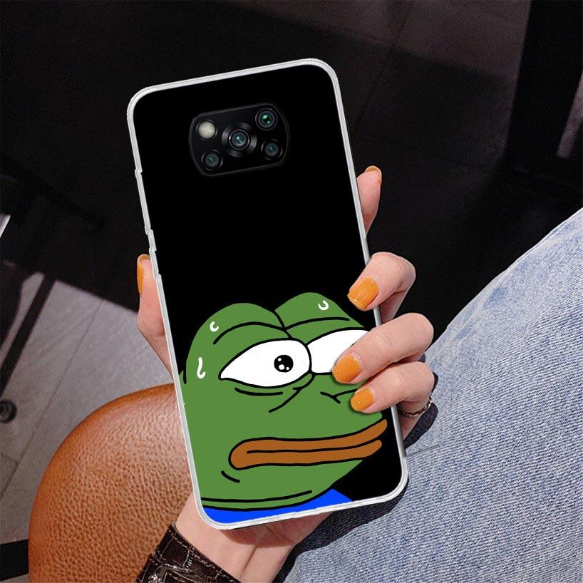 Cute Frogs Party Sad Pepe Phone Case For Xiaomi Poco X7 X6 X5 Pro F7 Ultra Redmi 15C 15 13C 13 12C 12 10 10A 10C 9 9A 9C 9T Cove