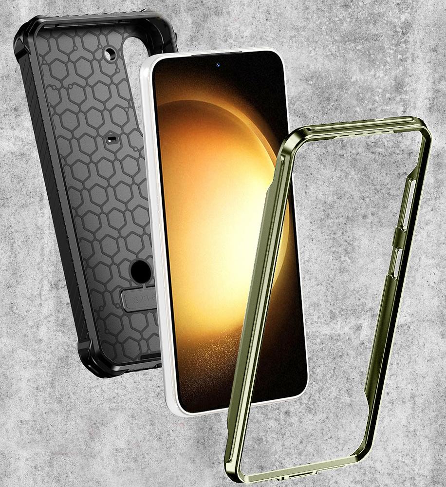 Samsung Galaxy S23 Case, Heavy Duty Ring Belt Clip, Green