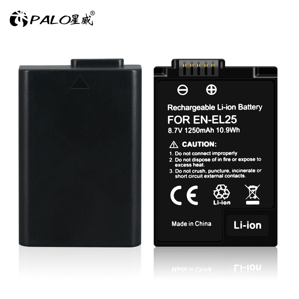 PALO EN-EL25 ENEL25 8.7V Rechargeable Li-ion Battery with LCD USB Smart Charger for Nikon Z50 ZFC Z 50 Z FC MH-32 Camera Charging Kit