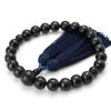Men's Buddhist Prayer Beads, Kyoto Style, Blue Tiger Eye Pattern, 22 Beads, Acrylic with Artificial Silk Tassel, Suitable for All Sects, Suitable for