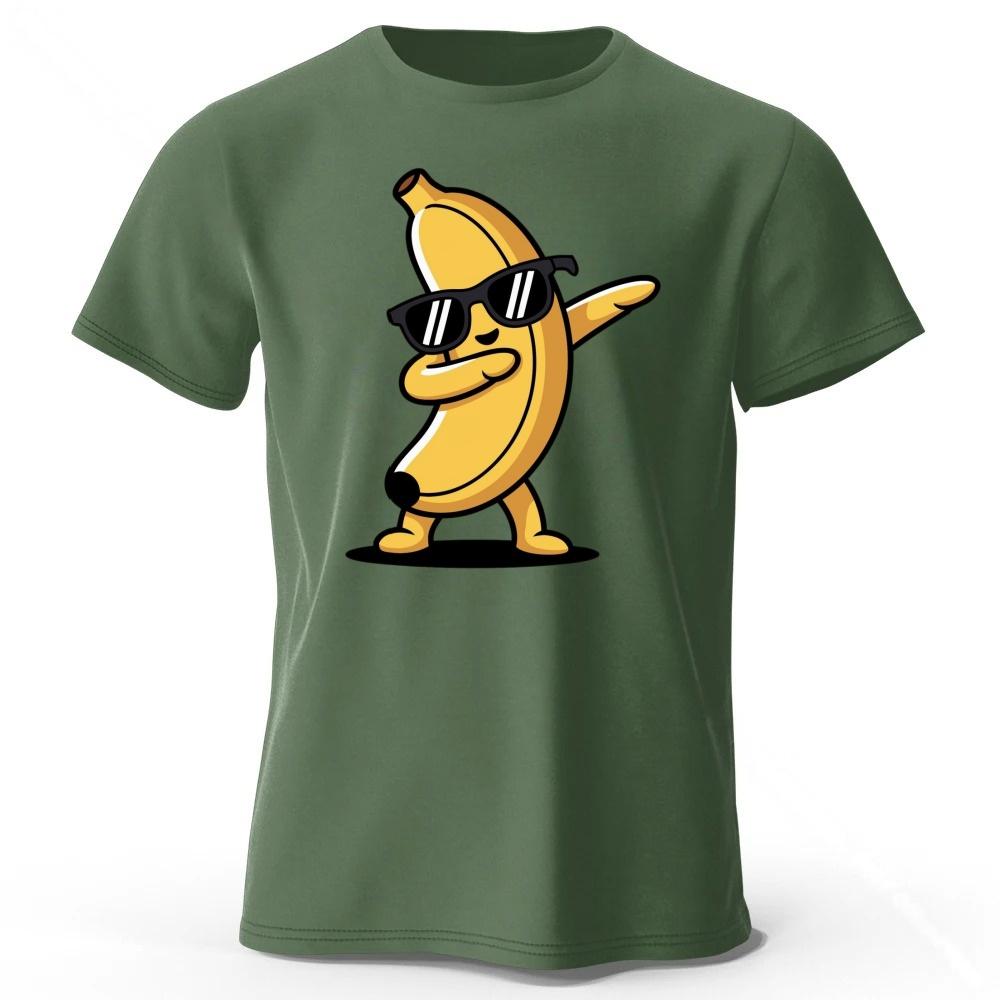 Funny Banana Summer Mens 100 Cotton Tshirt Comfortable Loose Large Size Running Fitness Tshirt Casual Fashion Top