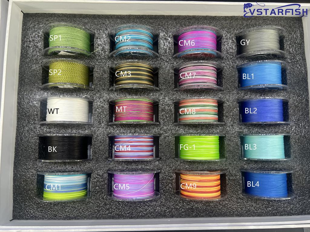 10lb-100lb Strong Glow0.12 PE Fishing Line 300M PE Long Line Fishing Multicolor Braided Fishing Line