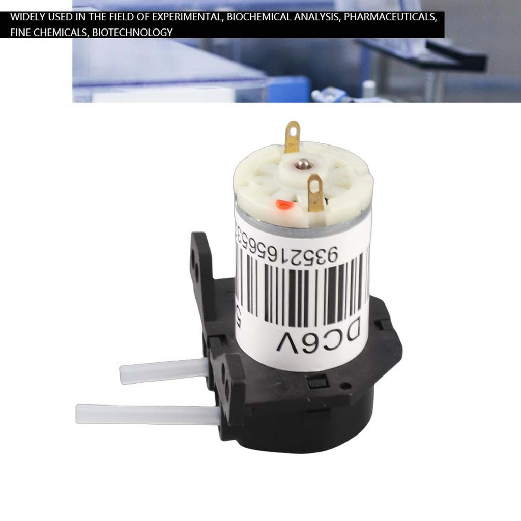 6V ature Silent Peristaltic Pump Titration Self Priming Pump (Right Angle Black)