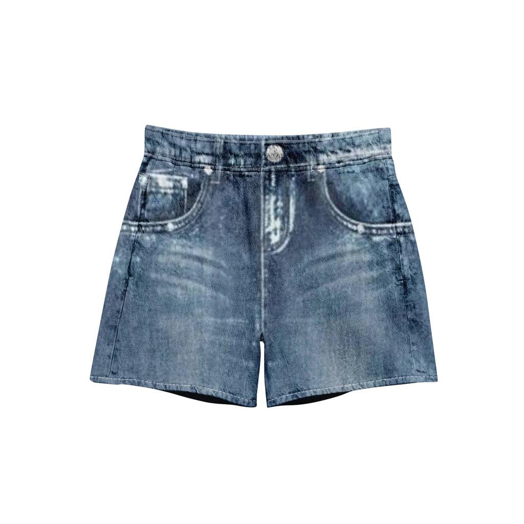 Women's Casual Sports Pants Sweatpant Jeans Print Denim Pants