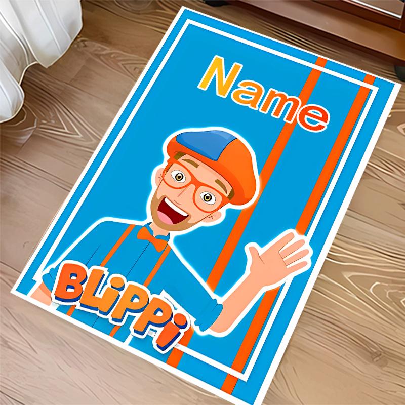 Custom personalization Blippi Print Area Rug - Soft, Washable Non-Slip Indoor Mat,Living Room,Home&Office Decorative Rug