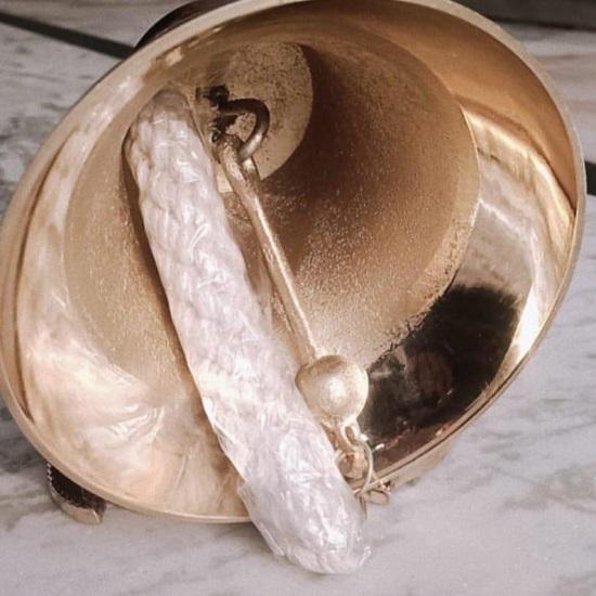 Латунный настенный колокол Морской латунный корабельный колокол с декором в виде якоря подвесной колокол Латунный дверной колокол Подарок на Хэллоуин,