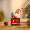 Faceless Santa Claus Christmas Countdown Calendar Wooden DIY Ornament Pastoral Christmas Decorations