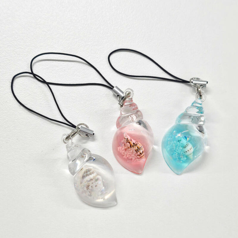 Aqua Transparent Sky Blue Bag Cell Phone Keyring Keychain 3 Colors