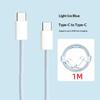 60 Вт Двойной USB-C PD Зарядный кабель для передачи данных Нейлоновая оплетка Прочный шнур для планшета, ноутбука, телефона, автомобильной зарядки
