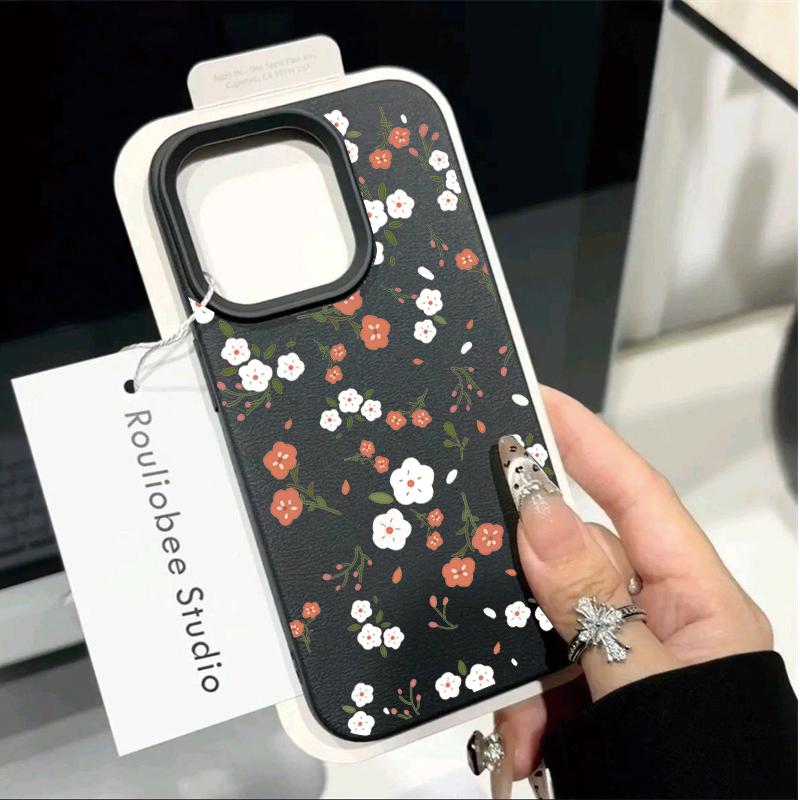 Чехол для телефона Samsung Galaxy S26 S25 Ultra Edge S24 S23 Plus S22 S21 S20 FE Маленький цветочный Силиконовый Кожаный PU Ударопрочные Чехлы