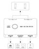 2-портовый USB/HDMI KVM-переключатель для совместного использования клавиатуры, мыши, принтера и монитора