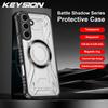 KEYSION Противоударный чехол повышенной прочности для Samsung A17 5G Мягкий силикон+ПК Прозрачная магнитная задняя крышка для телефона для Galxy S25 FE