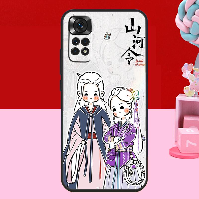 СЛОВО ЧЕСТИ Shan He Ling мультяшный Чехол для Xiaomi Redmi Note 14 13 12 11 10 15 Pro Plus Redmi 15 C 13C 10C 12C 14C Мягкая крышка