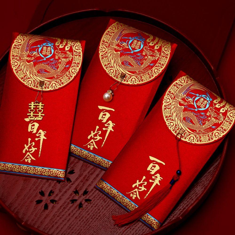 New Year's Blessing Bag Red Envelope Luck Money Bag Blessing Bag 2/10pcs Money Pocket Party Gifts
