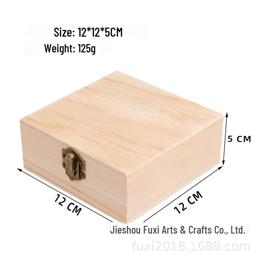 Шкатулка для украшений из натуральной сосны — простая однослойная шкатулка для хранения ожерелий в оригинальном цвете дерева