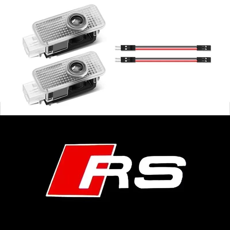 2pcs Laser Projector Ghost Shadow LED Car Door Welcome Light For Audi S4 S3 S5 S6 S7 S8 RS3 RS4 RS5 RS6 A6L A4L A3 A4 A7 A5 Q3