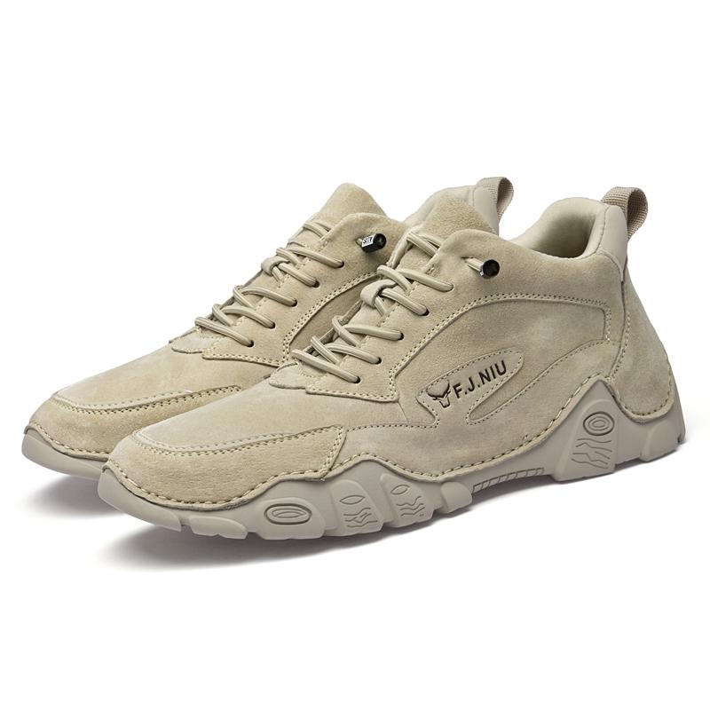 Модные новые мужские кожаные повседневные туфли ретро дышащие рабочие туфли нескользящие дышащие теплые утолщенные плюшевые мужские повседневные туфли из свиной кожи