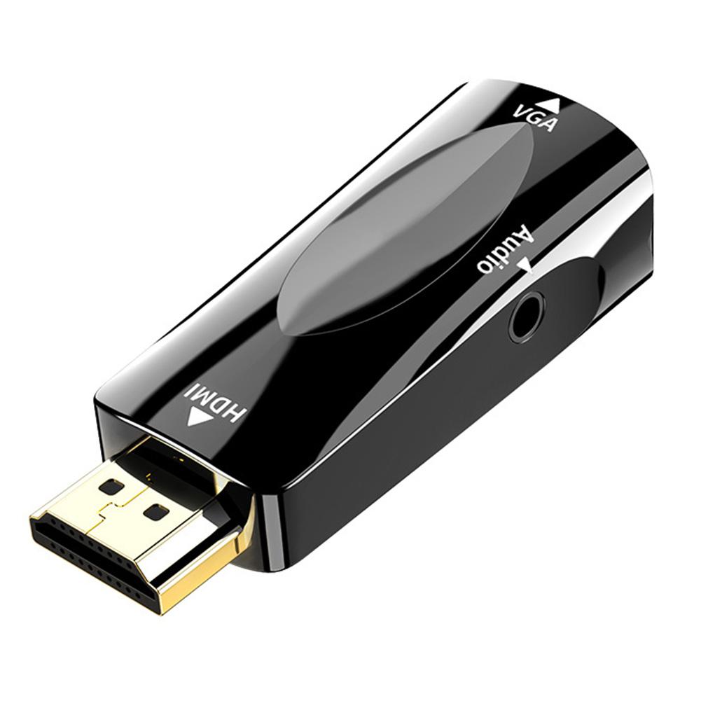 Кабель-конвертер HDMI-совместимый в VGA HD 1080P Цифровой Аналоговый Адаптер с Аудиоразъемом 3,5 мм для Наушников для ТВ ПК Ноутбука