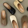 Баотоу полутапочки женские для улицы летние новые сандалии на плоской подошве плиссированные туфли бабушки мелкий вырез туфли Доудоу одинарные мягкая подошва