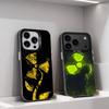 Знак опасности радиоактивности для iPhone 11, 12, 13, 14, 15, 16, 17, Pro, Max, Plus, E, Air, Mini Чехол для телефона IMD Матовый черный