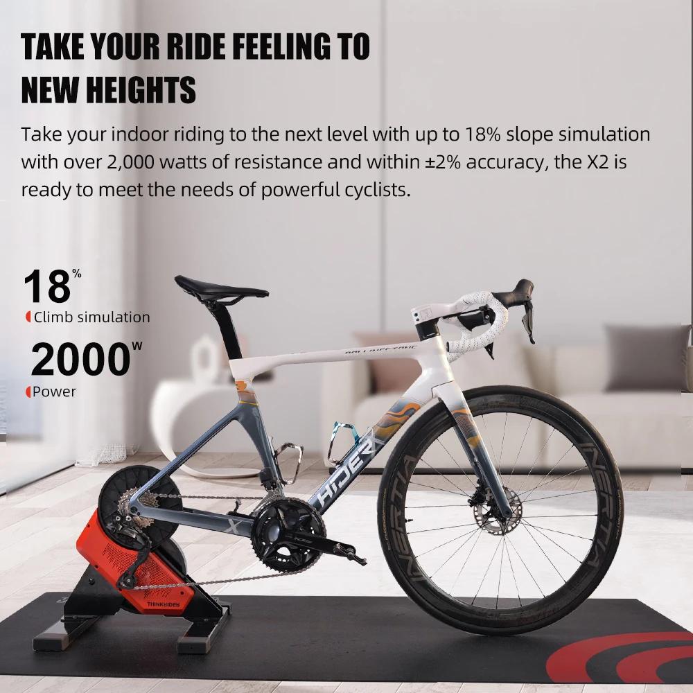 New ThinkRider X2 Smart Bike Trainer MTB Road Bicycle Home Trainer Built-in Power Meter Power Meter Compatible