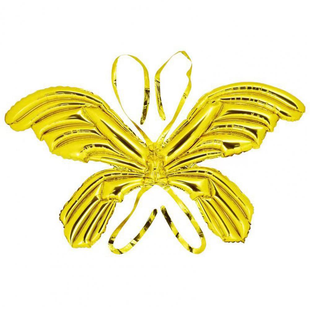 Полезный легкий воздушный шар в форме крыльев ангела, блестящий макет сцены, 3D-бабочка, подвесной фольгированный шар, свадебное украшение