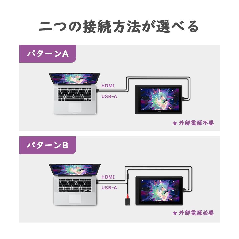 Artisul D16 15.6-inch LCD Tablet with IPS Panel, Supports Both LCD and Tablet Modes, Compatible with Mac and Windows