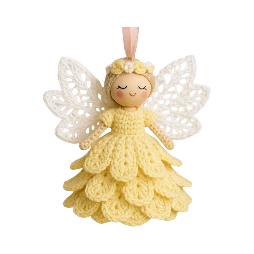 Christmas DIY Crochet Angel Decoration Kit Christmas Tree Cute Knitted Pendant