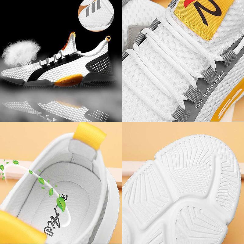 Мужская обувь, весенне-летняя дышащая сетчатая обувь с дезодорантом, трендовая студенческая универсальная спортивная повседневная обувь, мужские летные туфли