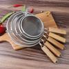 Stainless Steel with Mesh Strainer Wooden Handle Fine Mesh Filter Spoon Wire Sieve