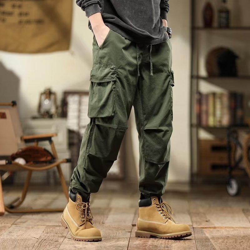Мода 2025 Ретро Брюки карго Мужские Свободные Прямые Повседневные Брюки Мужские Спортивные Брюки