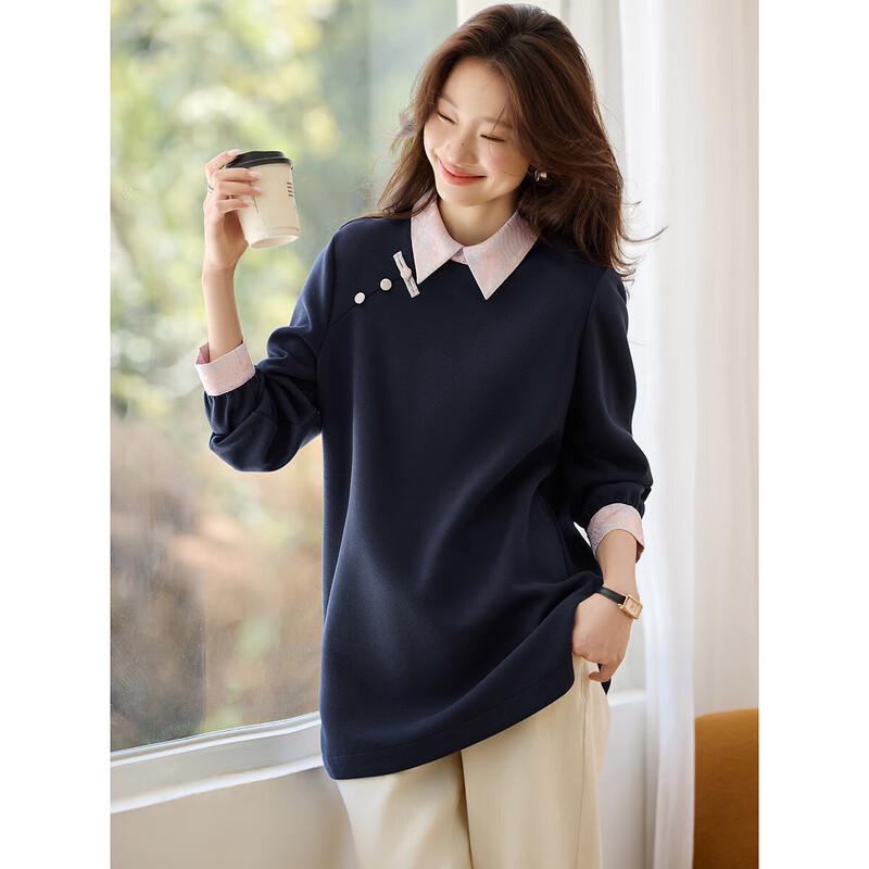 Женская толстовка ретро с жаккардовым узором и цветовыми блоками