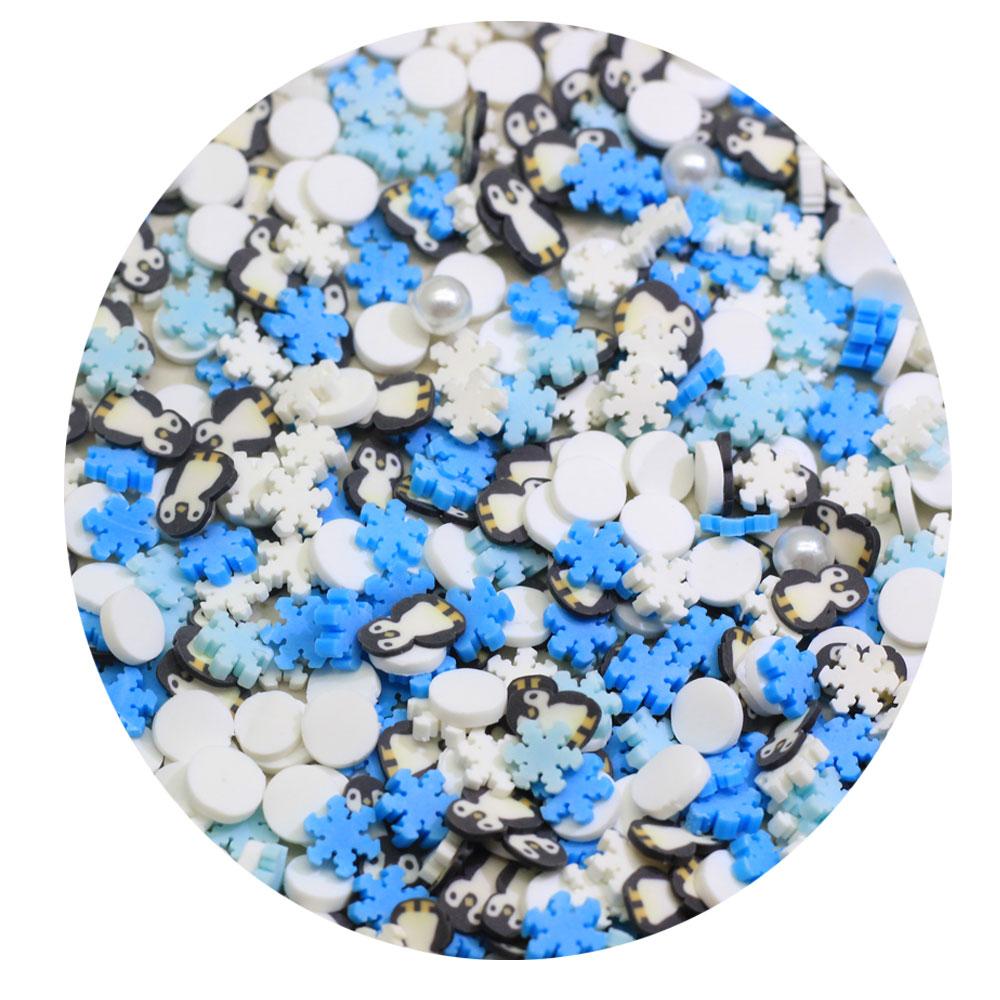 Polymer Clay Penguin Slices Hot Soft Sprinkles for DIY Crafts Making Toys Filling Accessories
