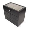 4 Layer Drawer Sunglasses Display Case 24 Slots PU Leather Eyeglass Collection Storage Display Box