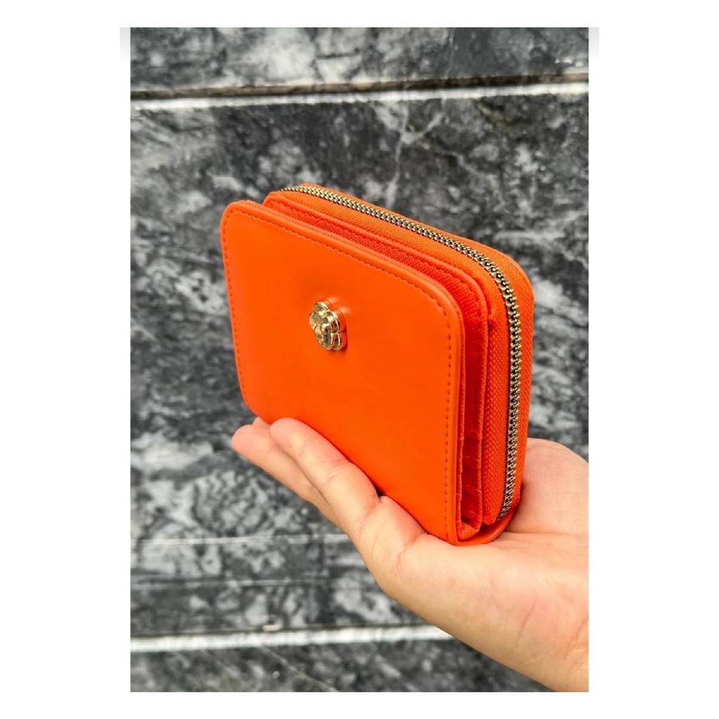 Orange Wallet Multi Compartment Wallet
