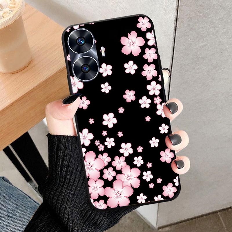For Realme C55 Case Cool Black Soft Silicone TPU Bumper Protective Phone Case For OPPO Realme C55 case Cover Fundas Shell Coque