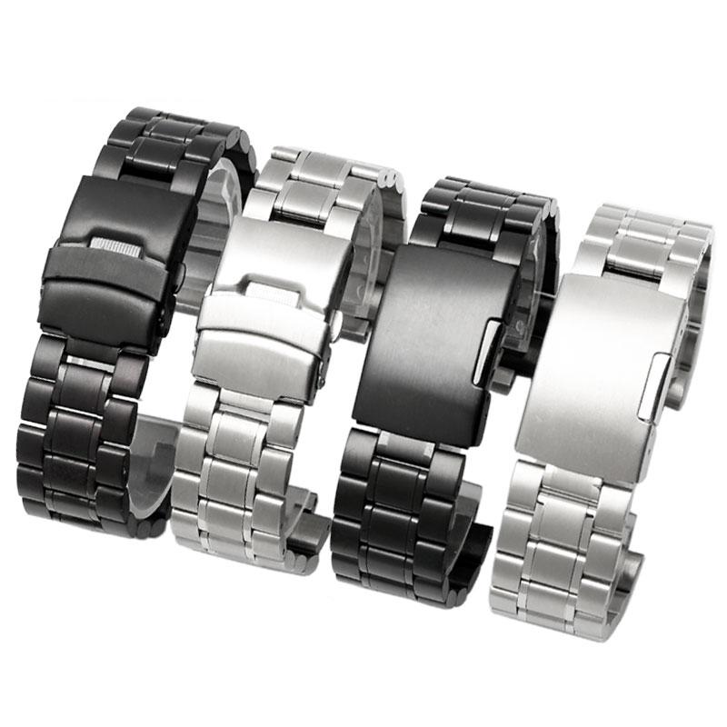 Для TIMEX T2N720 T2N721 TW2R55500 T2N739 Браслет для часов из нержавеющей стали Мужской Ремешок для часов 24*16 мм Крепление к корпусу Металлический браслет Черный Серебристый