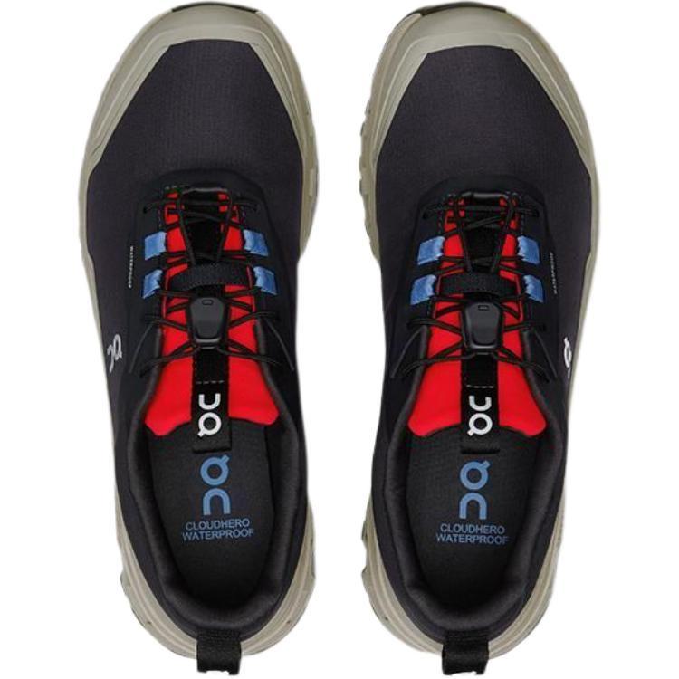 On Waterproof Cloudhero Comfortable Cushioning Low top Kids' Outdoor Shoes Black Gray Unisex 3YE10032361