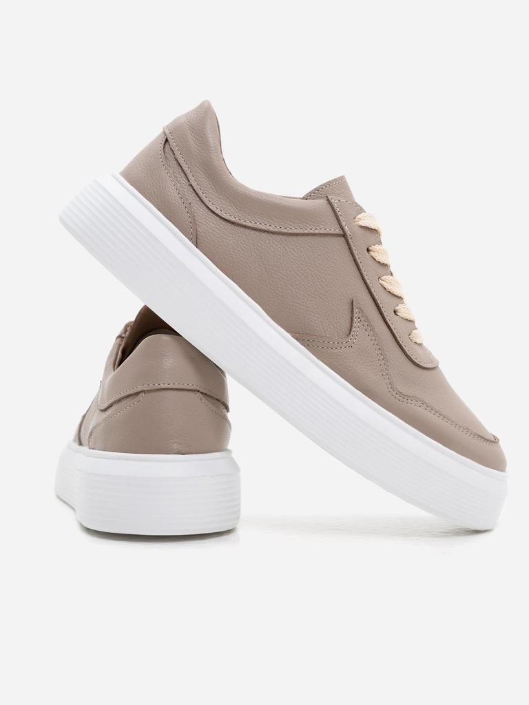 Кожаные кеды на высокой подошве ISSA Plus