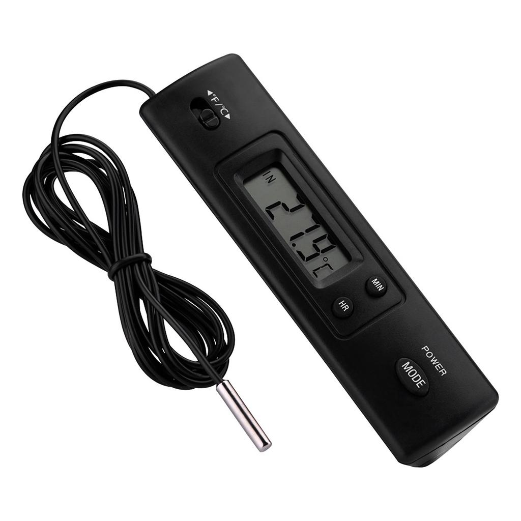 Electronic LCD Digital Temperature Meter Thermometer Probe Sensor Wired for Refrigerator