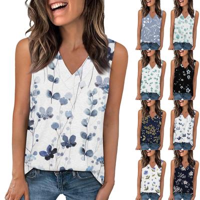 Топы для женщин, летние футболки с V-образным вырезом, модные базовые футболки без рукавов, свободный крой, мода