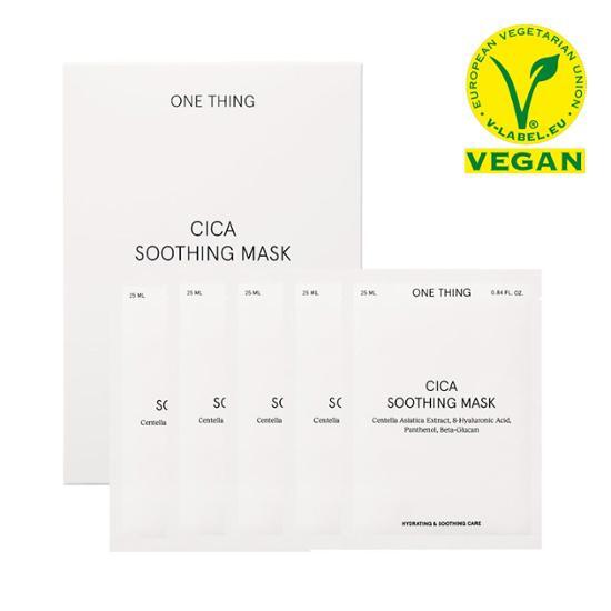 ONE THING Успокаивающая маска Cica 5 листов