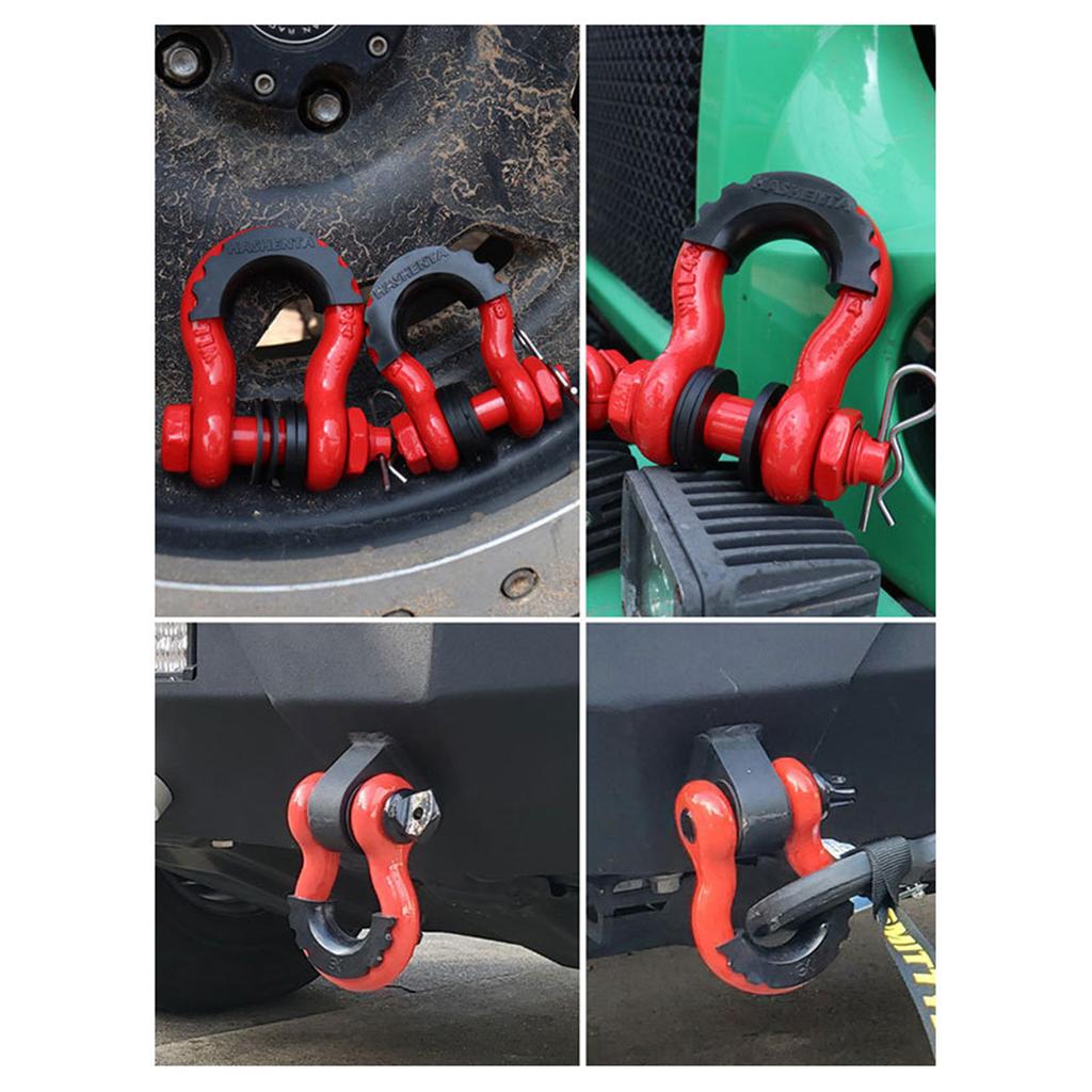 D-ring Shackle Isolator with Washers for 3/4 Inch Towing Shackles To Protect Your Bow Shackle Hackles Bumper Accessories