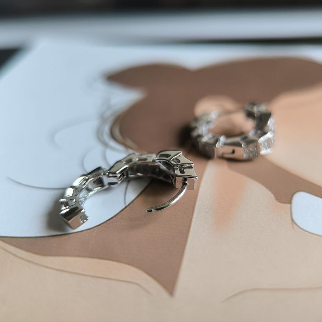 Серебряные серьги с фианитами (2190608)