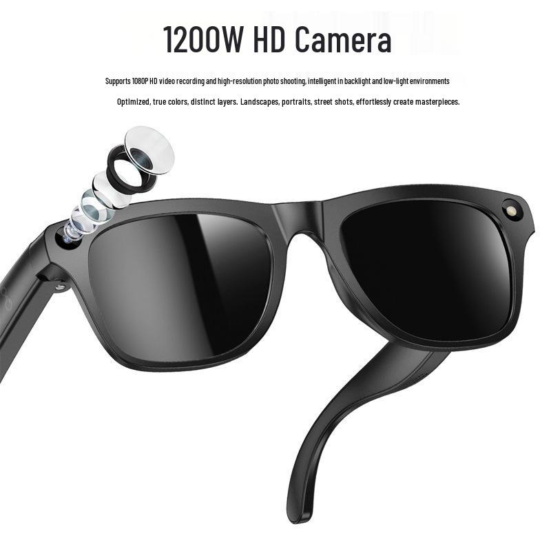 AI Smart Glasses: Voice-Controlled, Color Changing, Translation, Photo & Video Capable