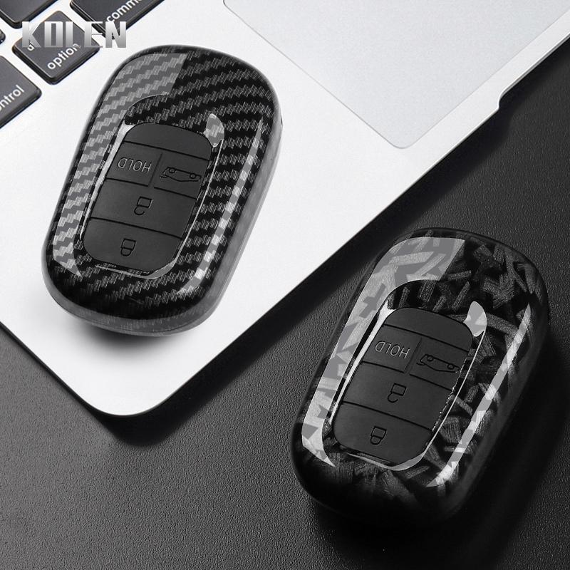 Abs Carbon Fiber Style Car Key Case Cover For Honda Civic 11Th Accord Cr-V Hr-V Pilot Vezel Zr-V Crv Key Protector Accessories